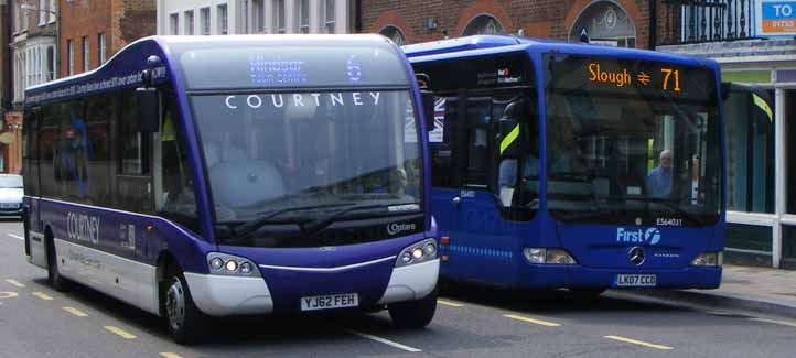 Courtney Optare Solo SR YJ62FEK & First Berkshire Citaro ES64031